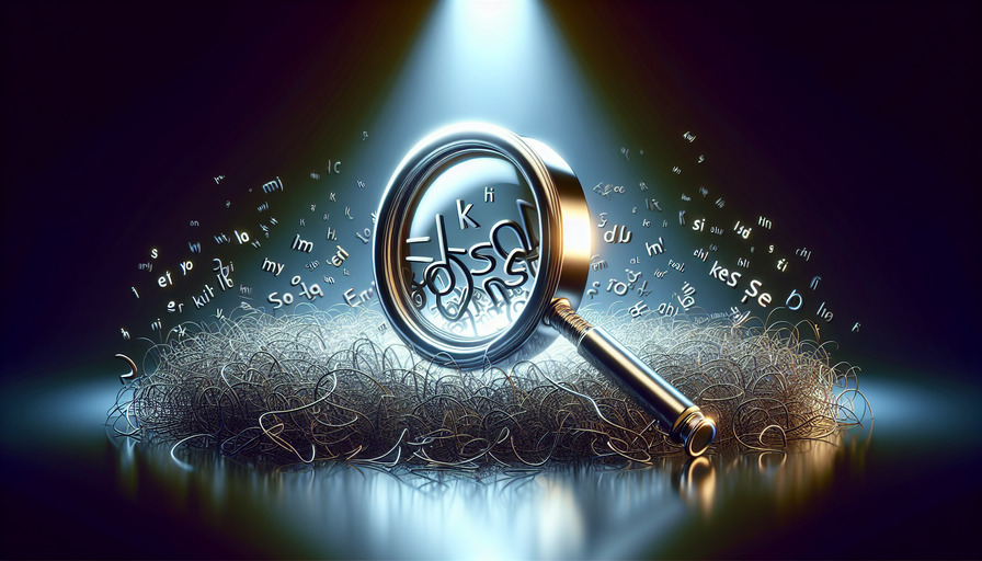 Illustration of a magnifying glass over a keyword